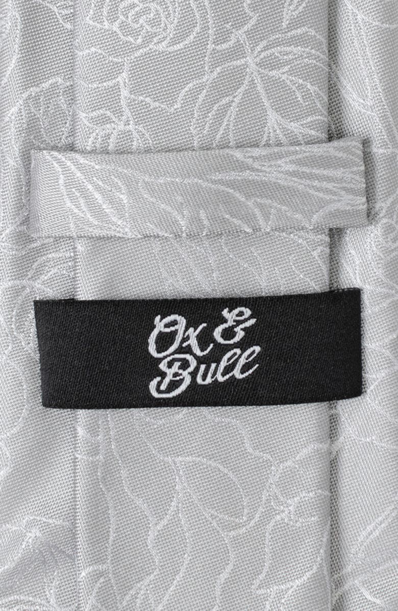 Cufflinks, Inc. Floral Jacquard Silk Tie, Alternate, color, Gray
