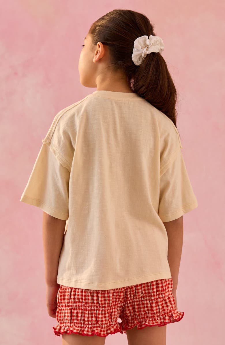 NEXT Kids' Cotton Graphic T-Shirt & Gingham Shorts Set, Alternate, color, Red