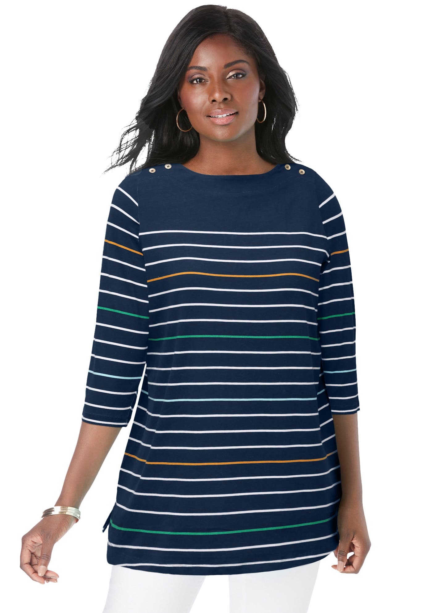 NAVY MIXED STRIPES