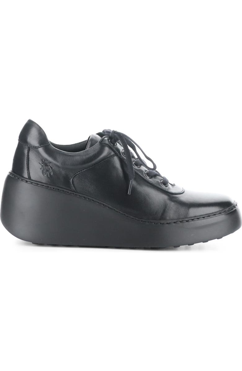 Fly London Dipo Wedge Sneaker, Alternate, color, 000 Black Sofia