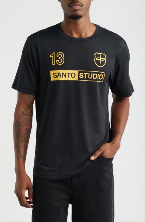 Santo Futbol Tech Logo Graphic T-Shirt