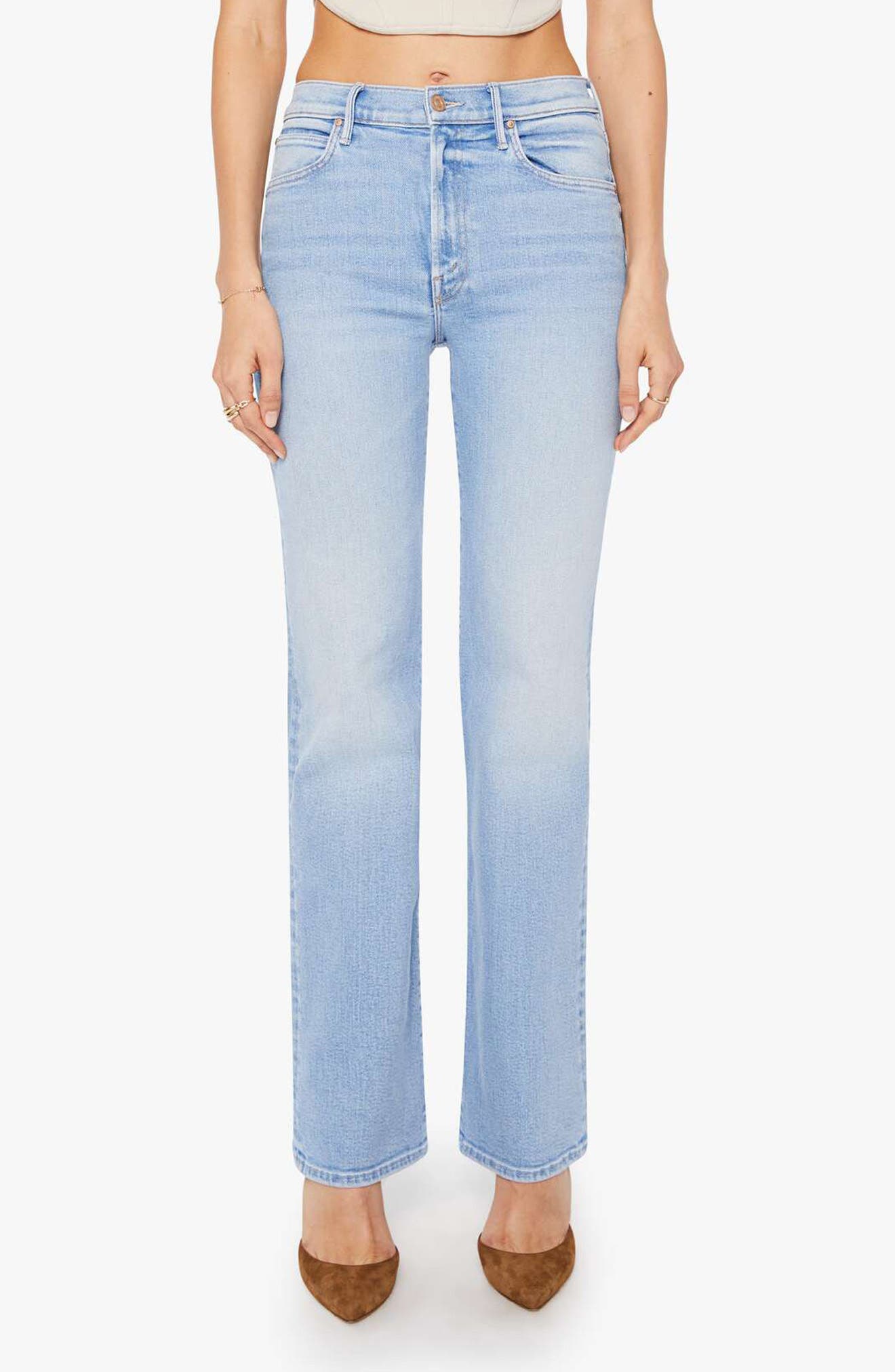 MOTHER The Kick It High Waist Straight Leg Jeans
