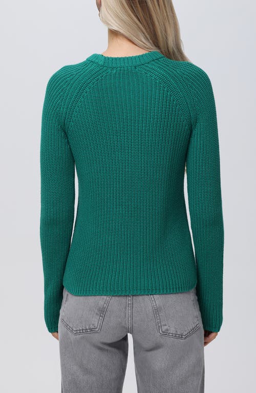 525 Jane Cotton Sweater In Jewel Green