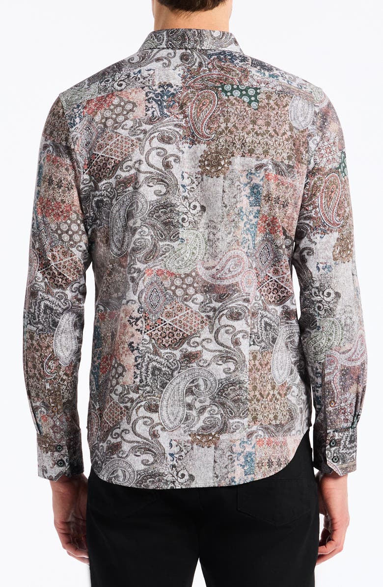 Robert Graham Remsen Paisley Stretch Cotton Button-Up Shirt, Alternate, color, 