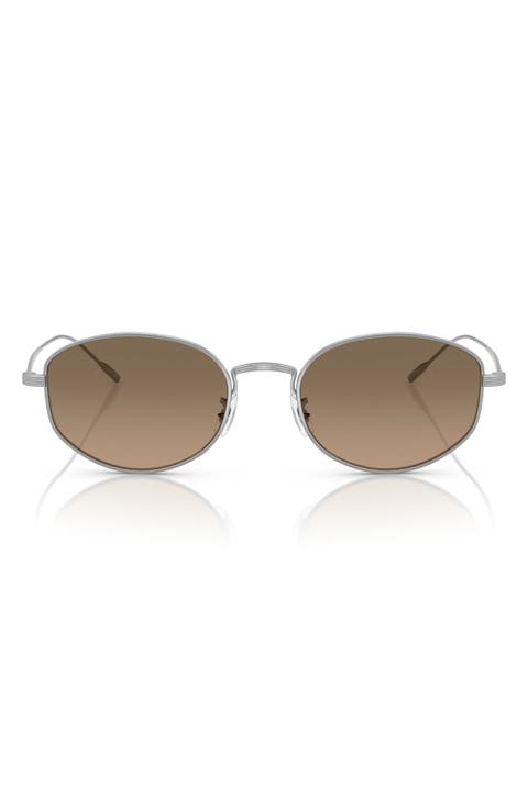 51mm Polarized Oval Sunglasses