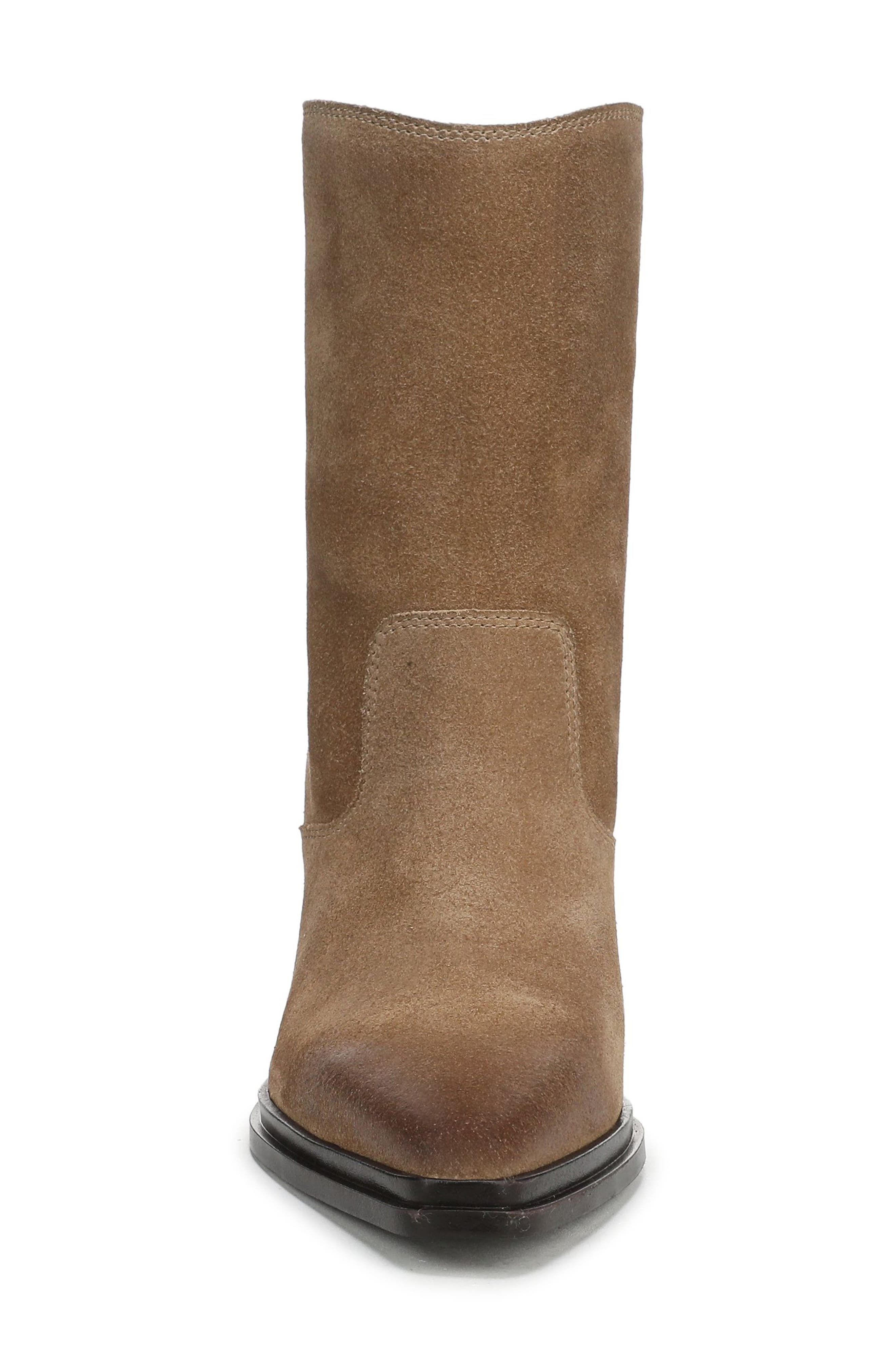 Laken Block Heel Bootie, Alternate, color, BROWN LEATHER