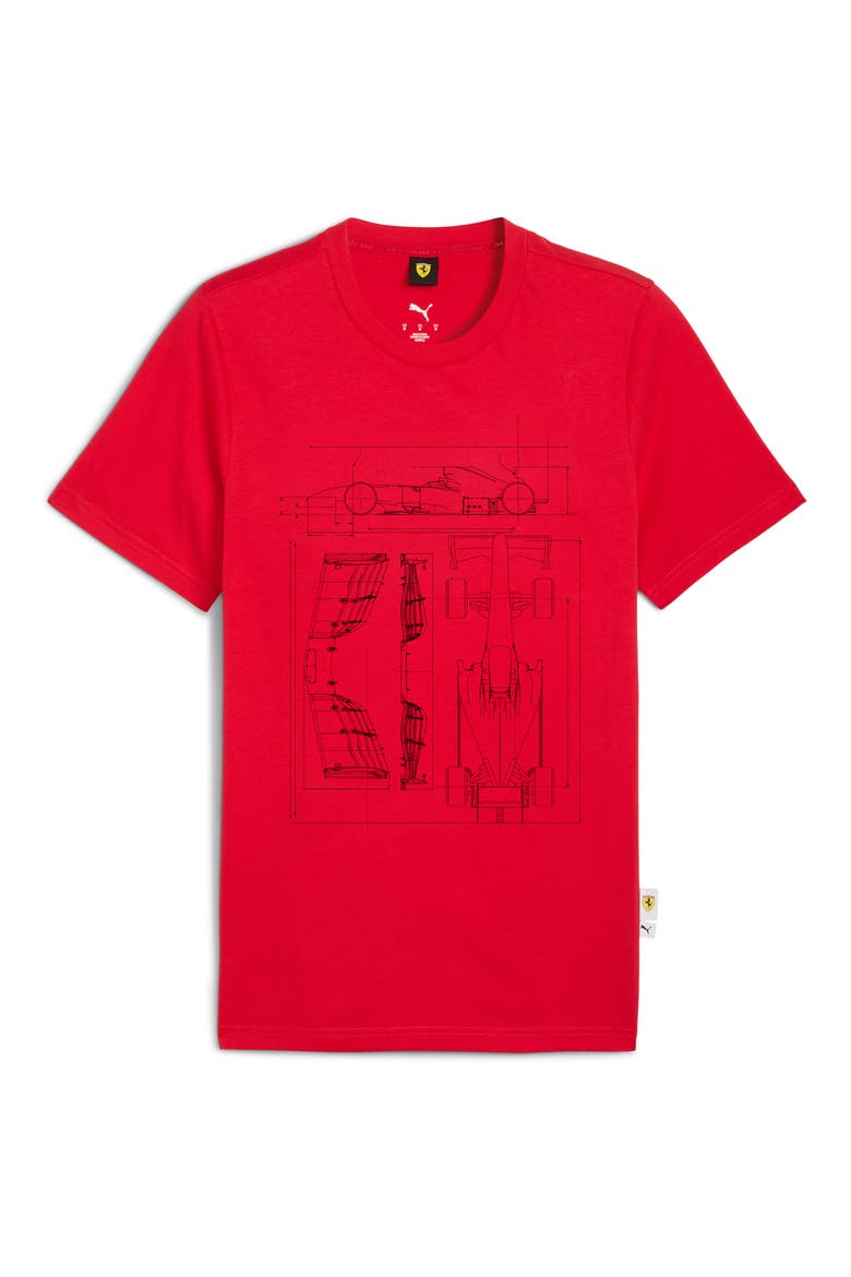 x Ferrari Sportswear Cotton Graphic T-Shirt, Alternate, color, ROSSO CORSA