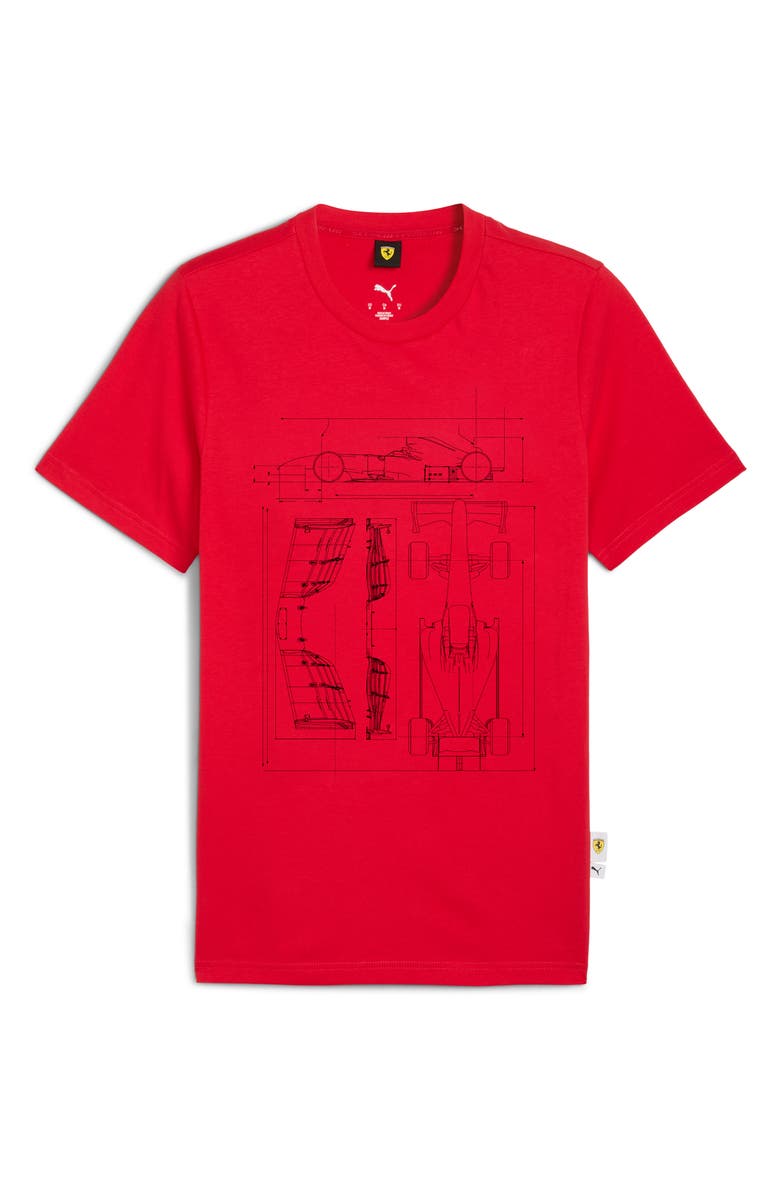PUMA x Ferrari Sportswear Cotton Graphic T-Shirt, Alternate, color, Rosso Corsa