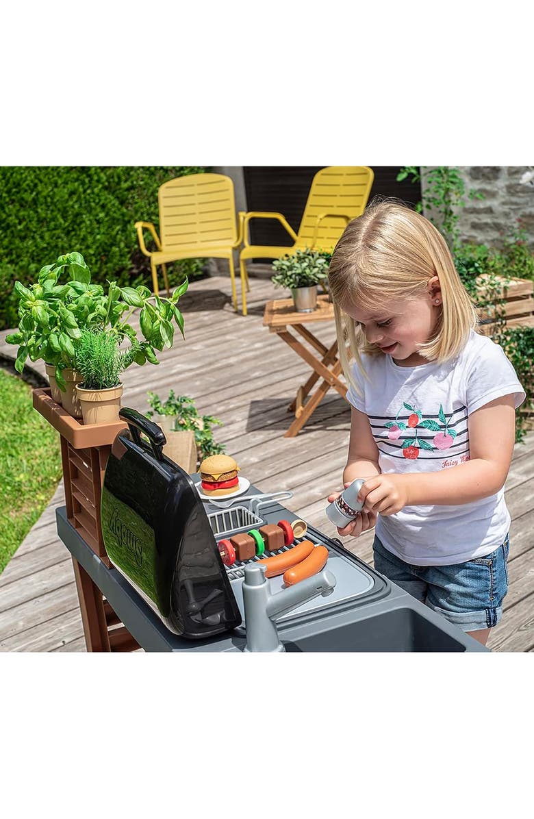 Smoby Garden Kitchen Toy Grill 43pcs, Alternate, color, Multicolored