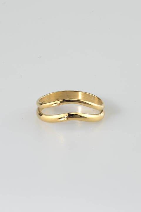 Split Shank Wave Ring