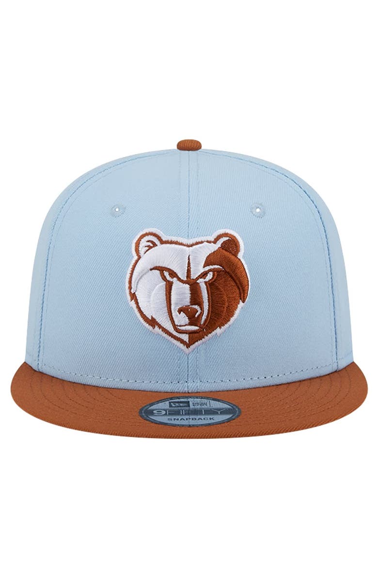 New Era Men's New Era Light Blue/Brown Memphis Grizzlies 2-Tone Color Pack 9FIFTY Snapback Hat, Alternate, color, 