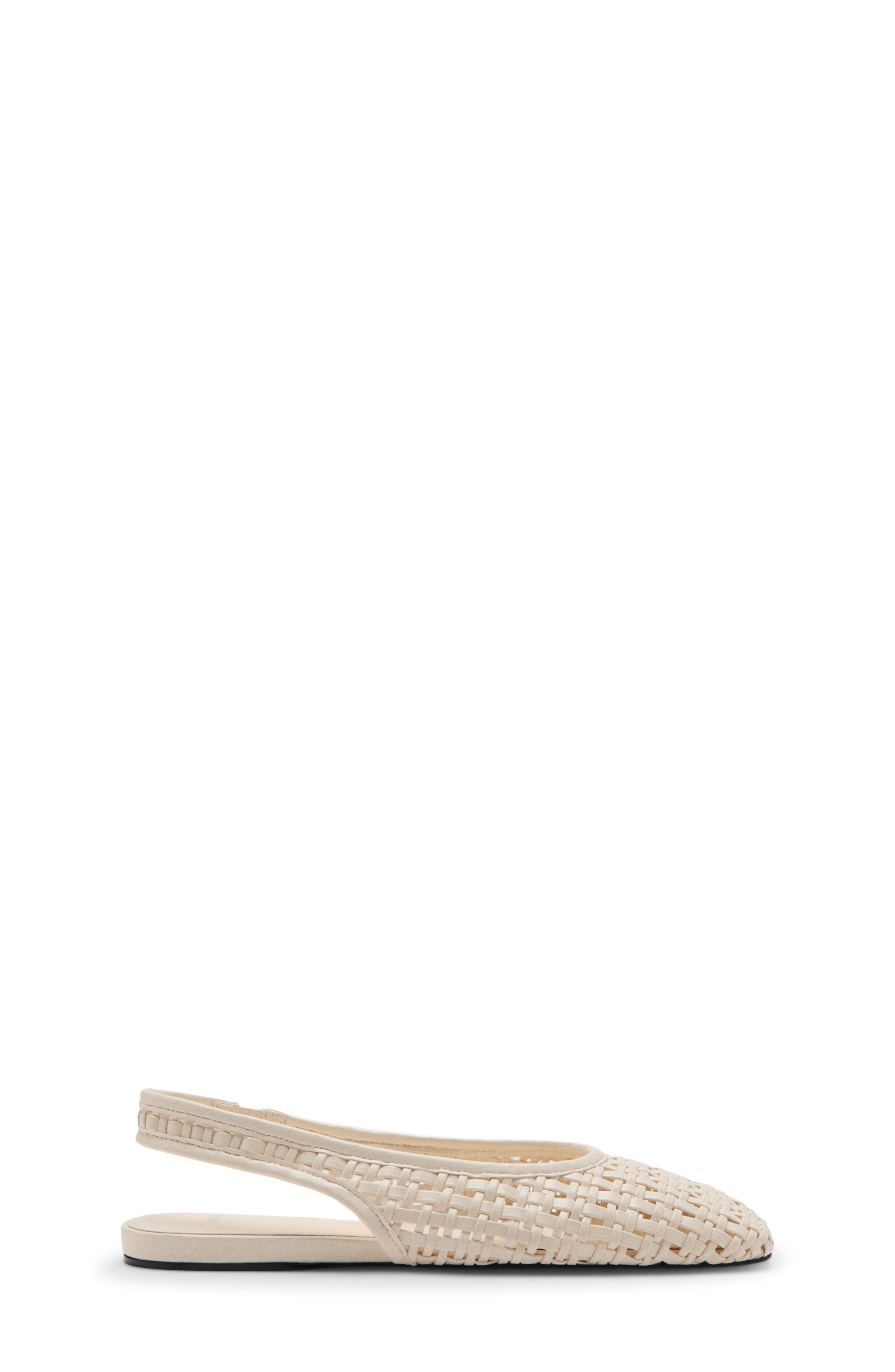 Woven Slingback Flat, Alternate, color, WHITE