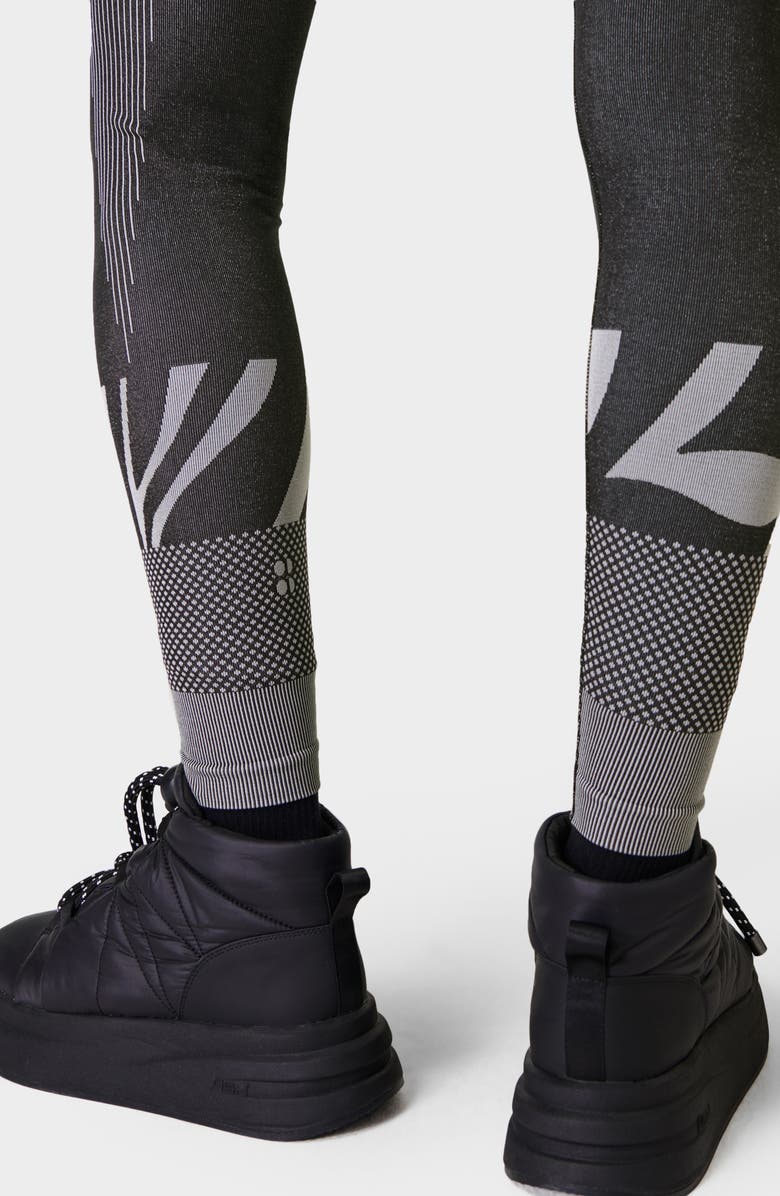 Sweaty Betty Tech Abstract Base Layer Leggings, Alternate, color, Black