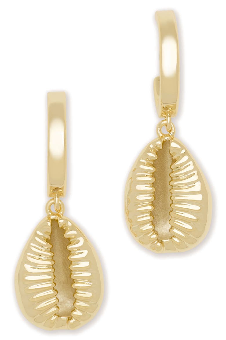 Casie Shell Drop Earrings, Main, color, GOLD