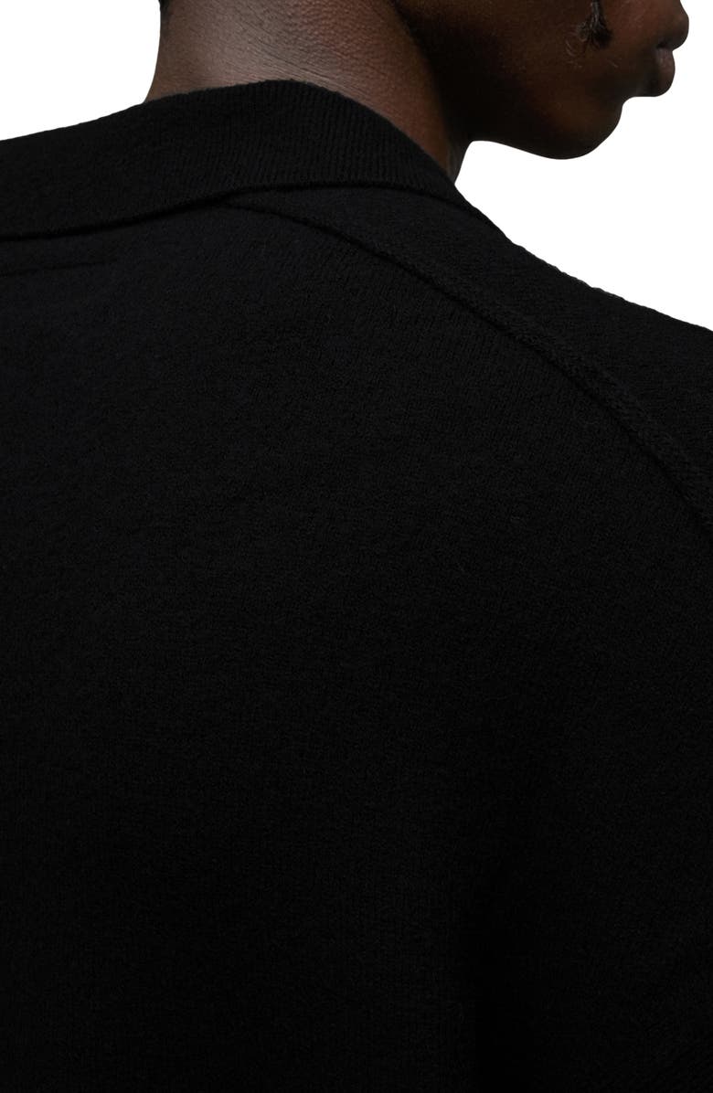 AllSaints Anson Oversize Wool Blend Polo Sweater, Alternate, color, 