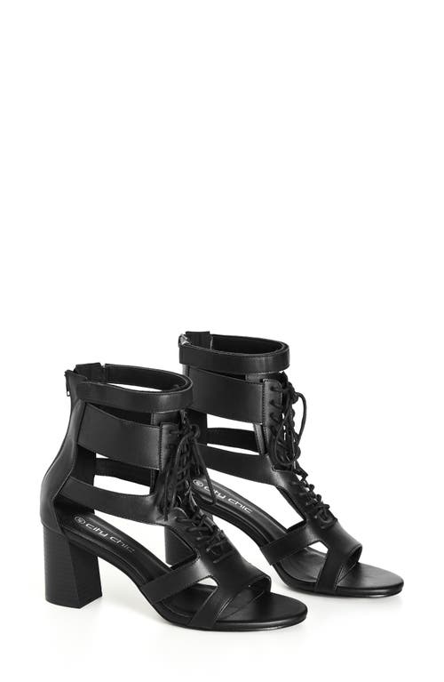 City Chic Attitude Lace Up Sandal