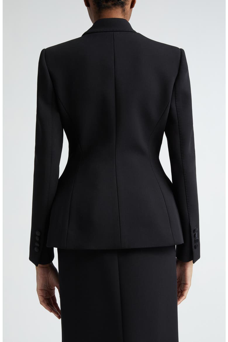 Turlington Double Breasted Wool Blend Blazer, Alternate, color, NERO
