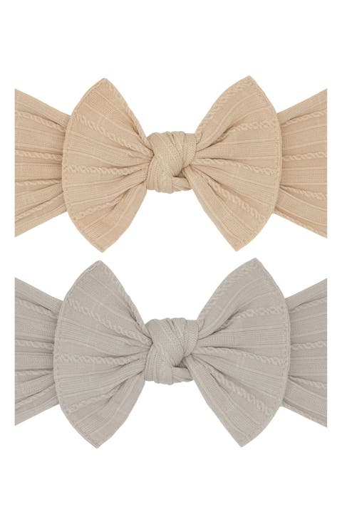 Assorted 2-Pack Sweater Bow Headbands