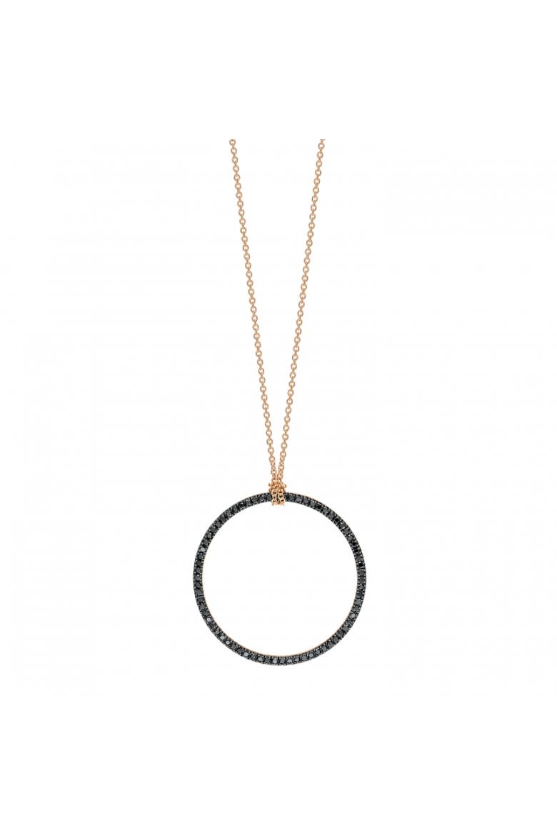 Circles Necklace, Main, color, Black Diamonds