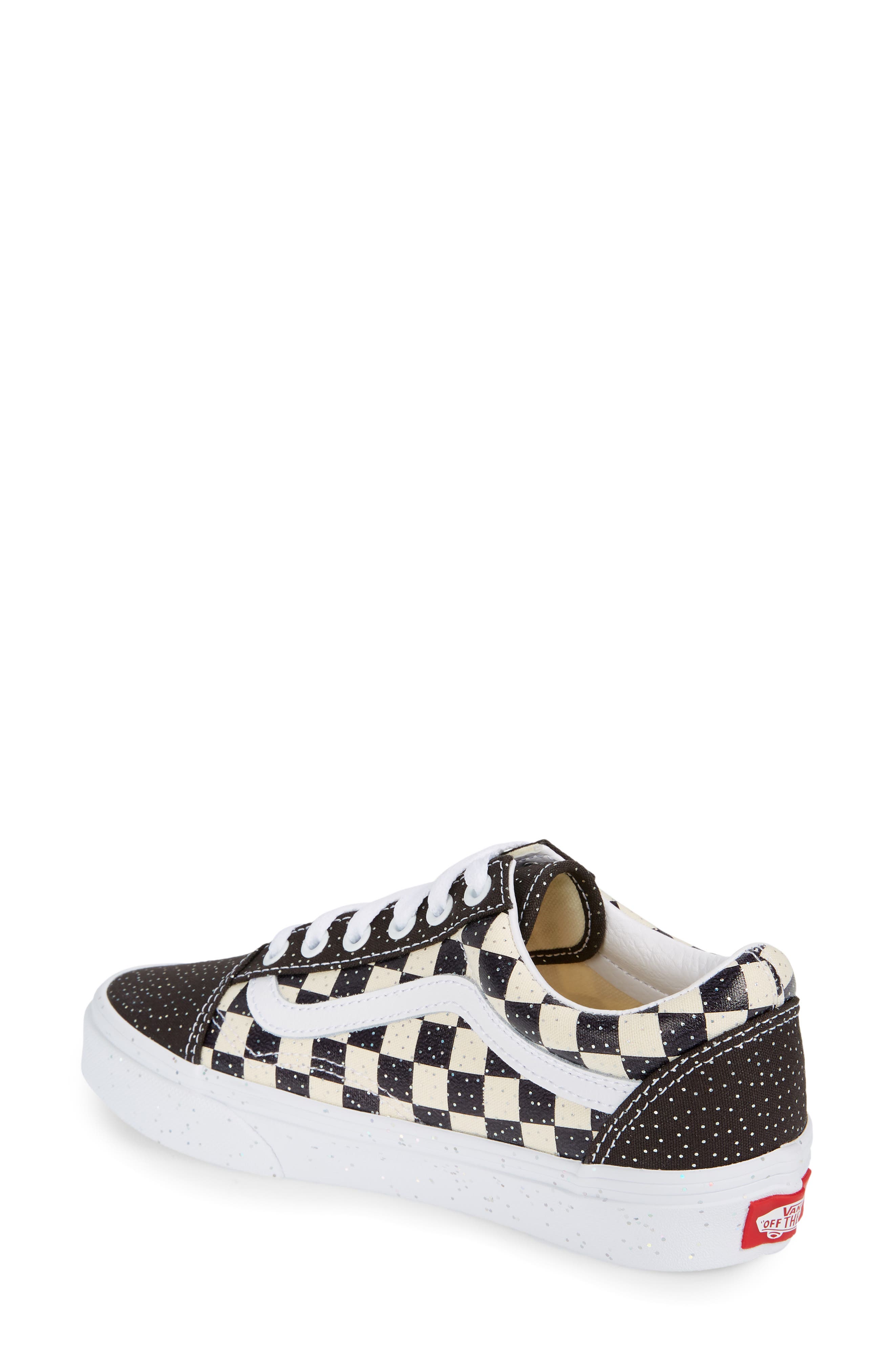 Old Skool Check Sneaker, Alternate, color, CONFETTI BLACK/ TRUE WHITE