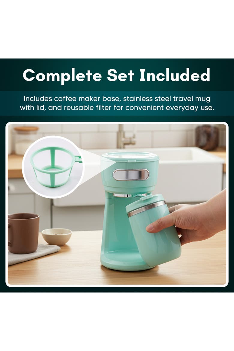 Personal Single-Serve Coffee Maker, Alternate, color, Green