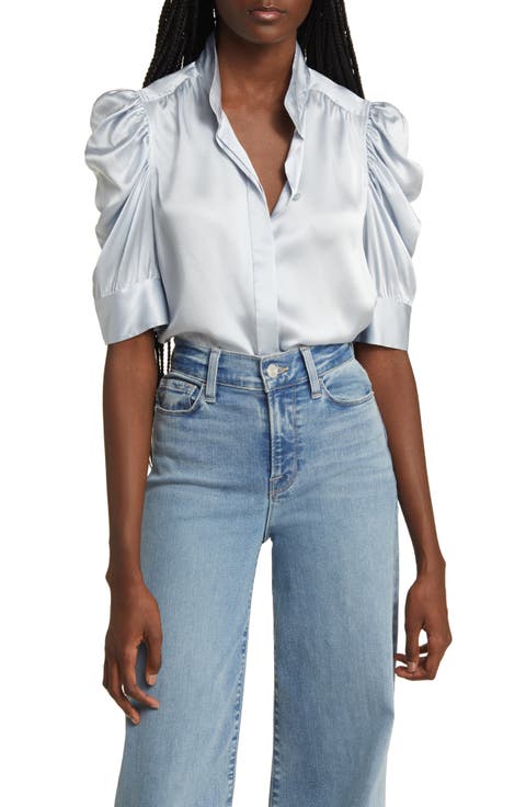 Gillian Silk Button-Up Shirt