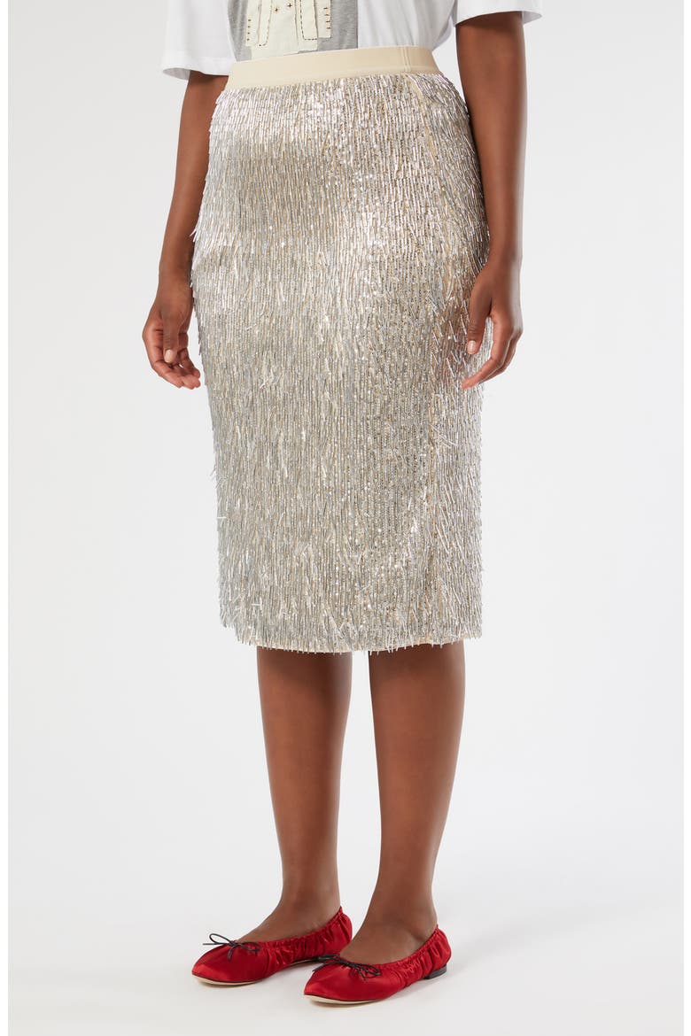 Attore Sequin Skirt, Main, color, SILVER