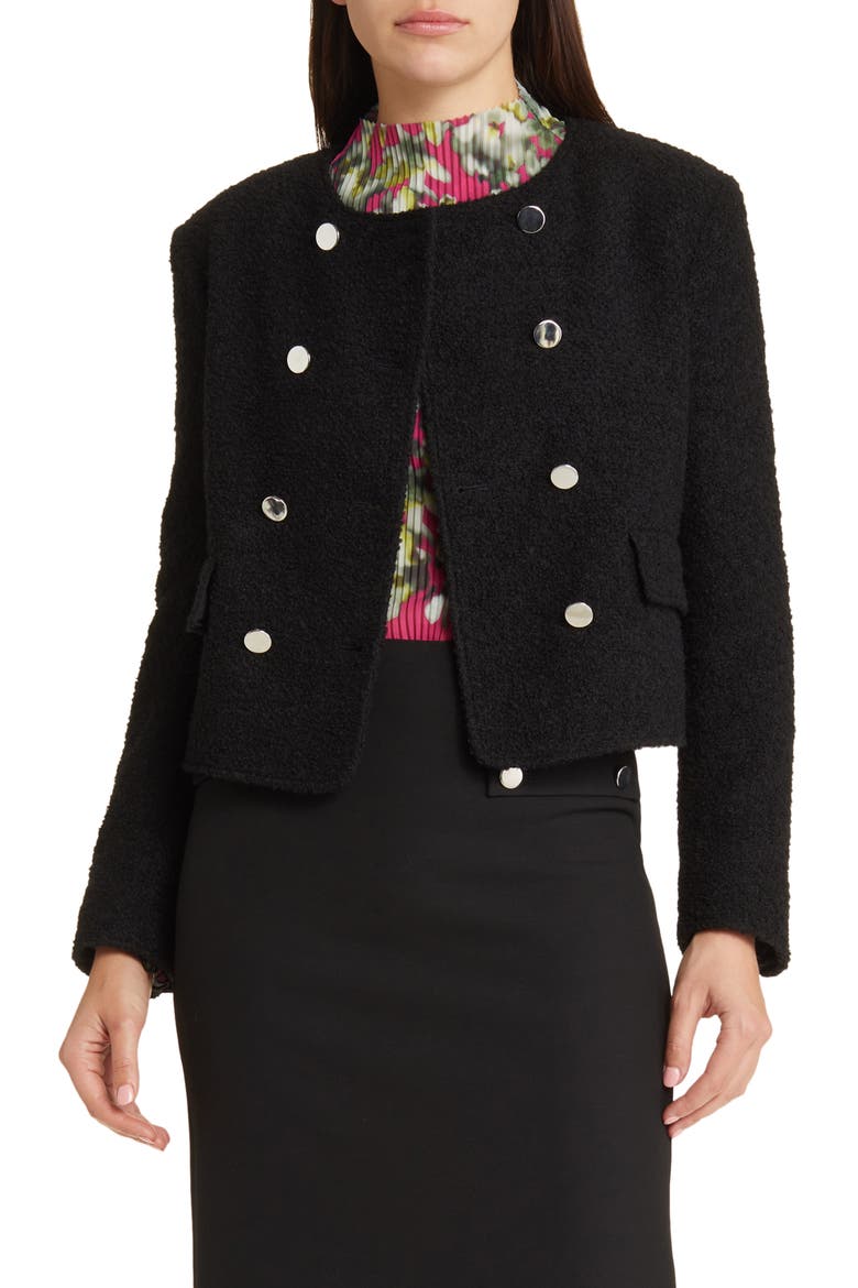 Jesetta Double Breasted Jacket, Main, color, BLK