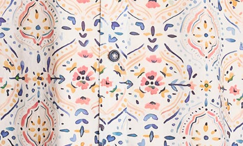 Paisley & Gray Sawyer Short Sleeve Stretch Cotton Button-up Shirt In Neutral