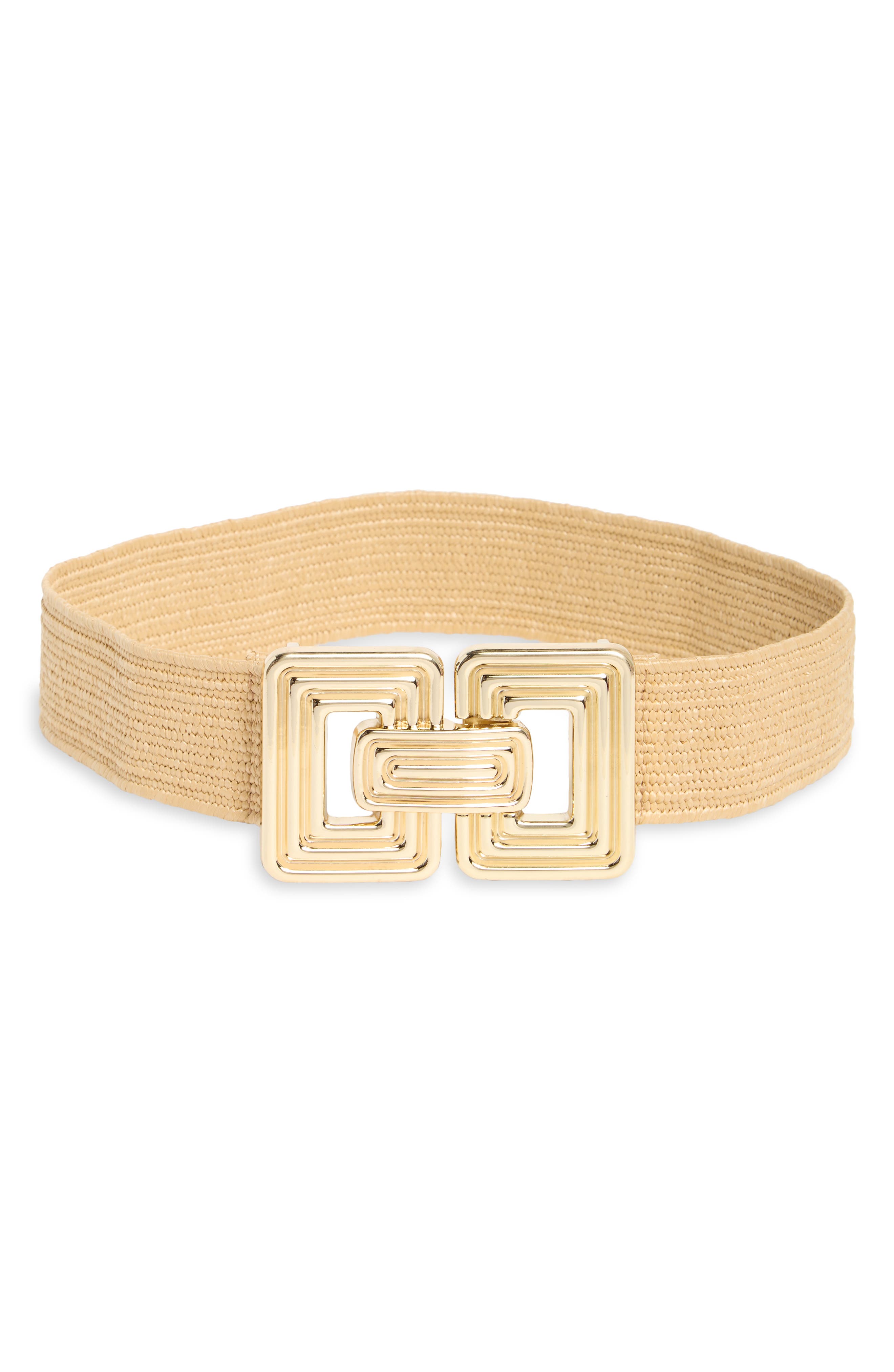 AREA STARS Stretch Braided Chunky Buckle Belt (Women) | Nordstromrack