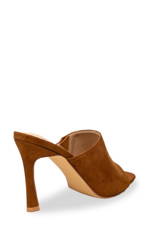 Chase & Chloe Chase And Chloe Open Toe Mule In Brown