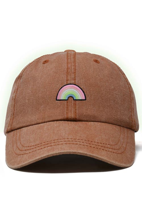 Dalix Rainbow Hat In Washed Orange