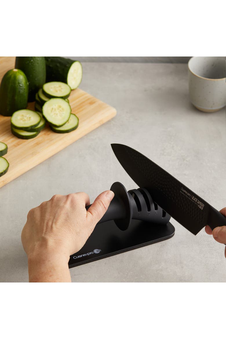 iD3® BLACK SAMURAI 3-Step Knife Sharpener, Alternate, color, Black