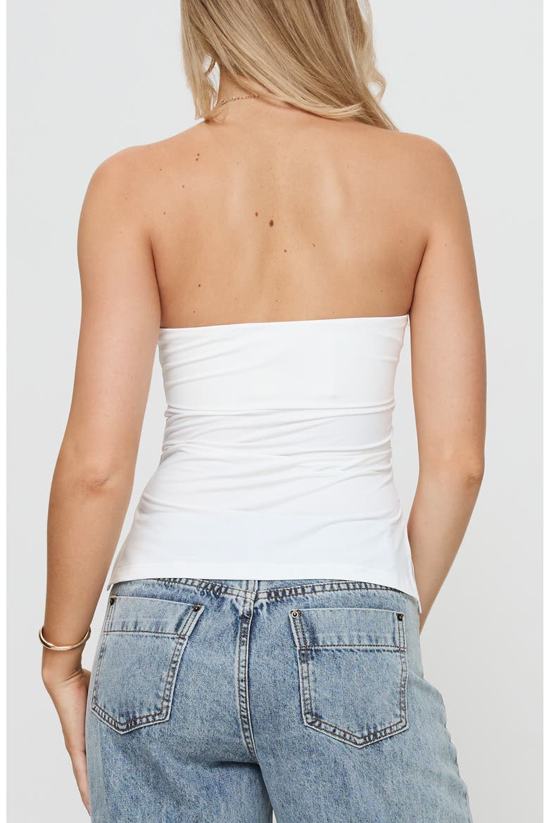 Strutter Strapless Top, Alternate, color, WHITE
