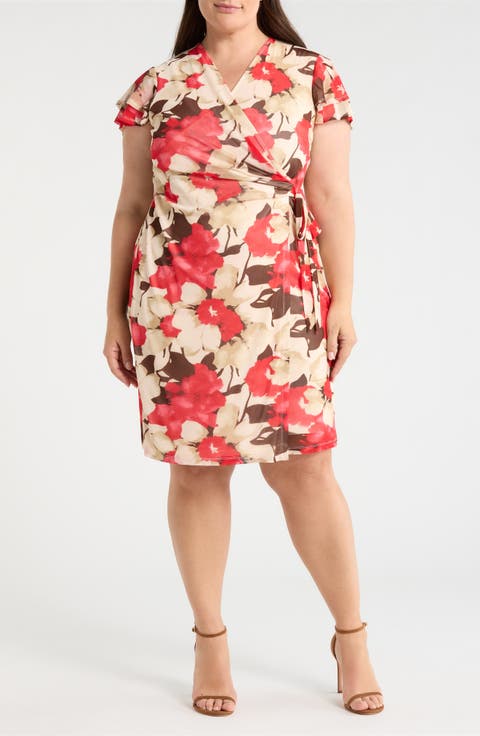 Flutter Sleeve Wrap Dress