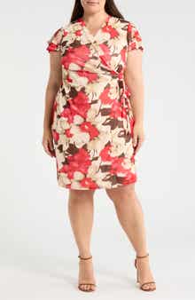 Flutter Sleeve Wrap Dress