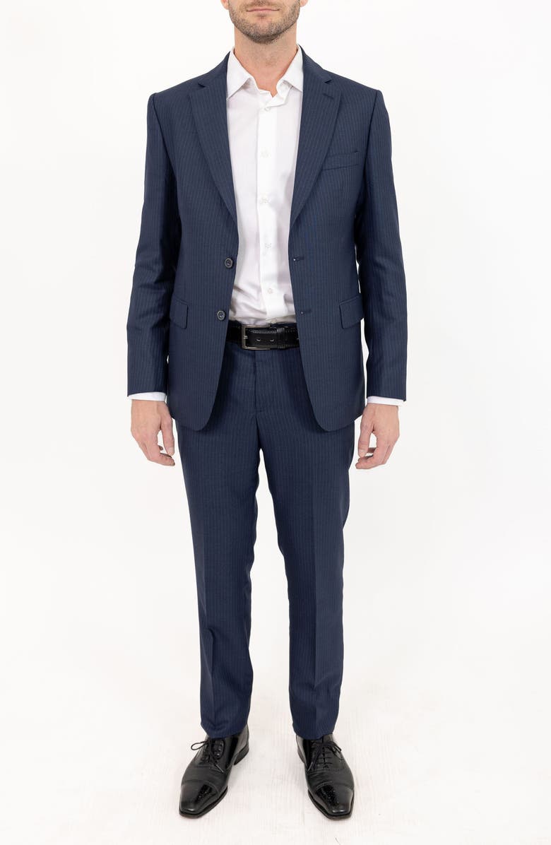 PINO BY PINOPORTE Slim Stripe Wool Suit, Main, color,