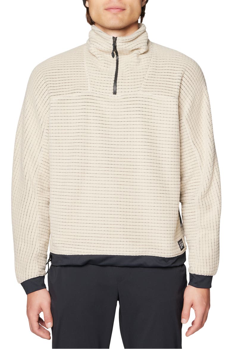 Summit Grid Big Grid Half Zip Pullover, Main, color, FOSSIL