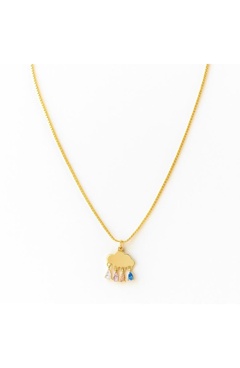 Ivy & Pearl Co. Rainbow After The Storm Necklace, Main, color, Gold