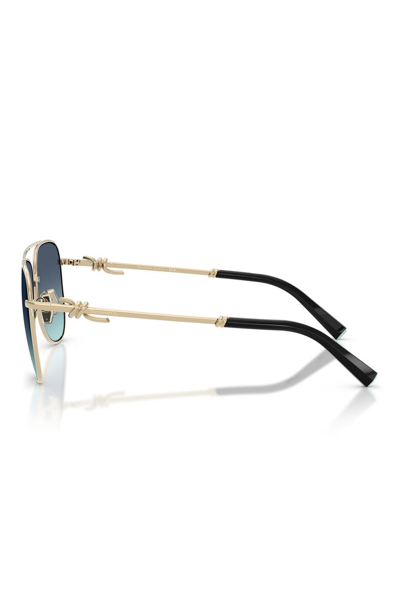 59mm Pilot Sunglasses, Alternate, color, PALE GOLD / AZURE GRADIENT BLUE