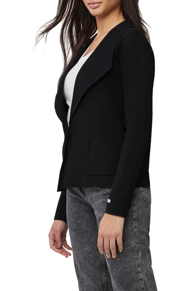 Ioni Shawl Collar Jacket, Alternate, color, BLACK