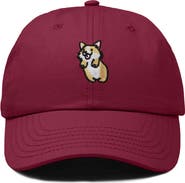 Dalix Leaping Corgi Embroidered Cap