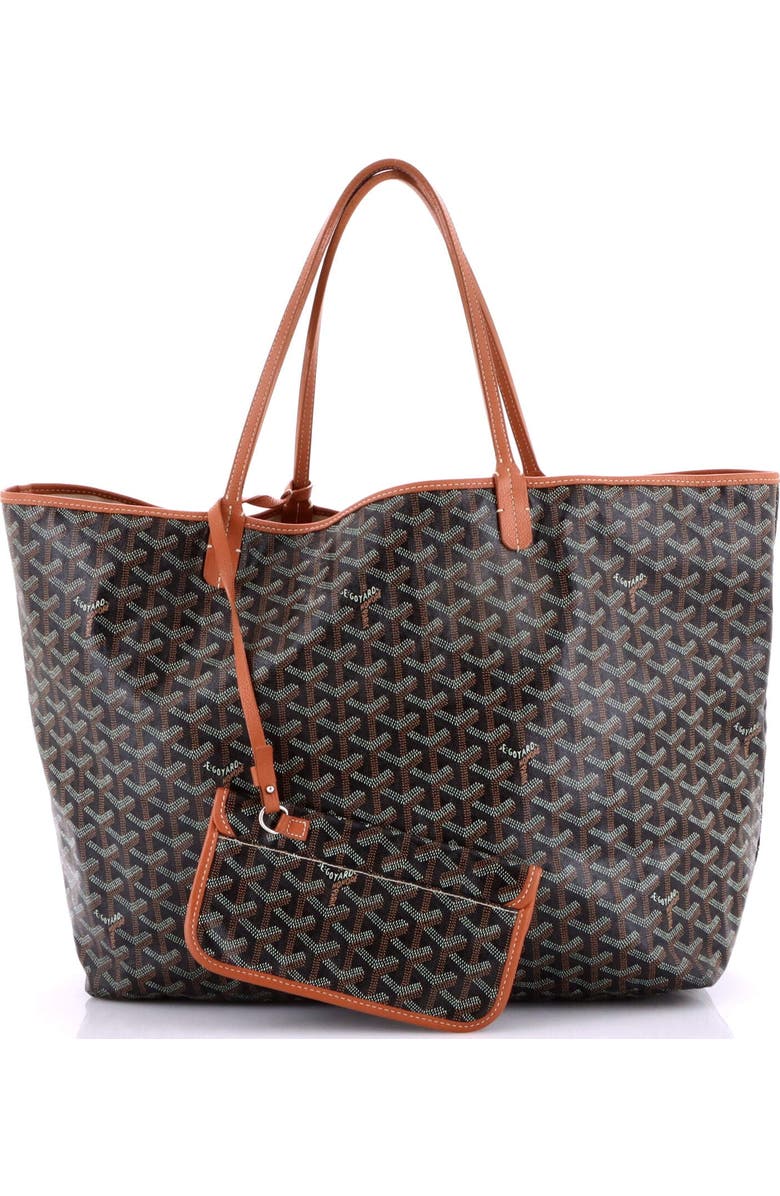 Pre-Owned Goyard Saint Louis Tote Coated Canvas GM, Alternate, color, Black