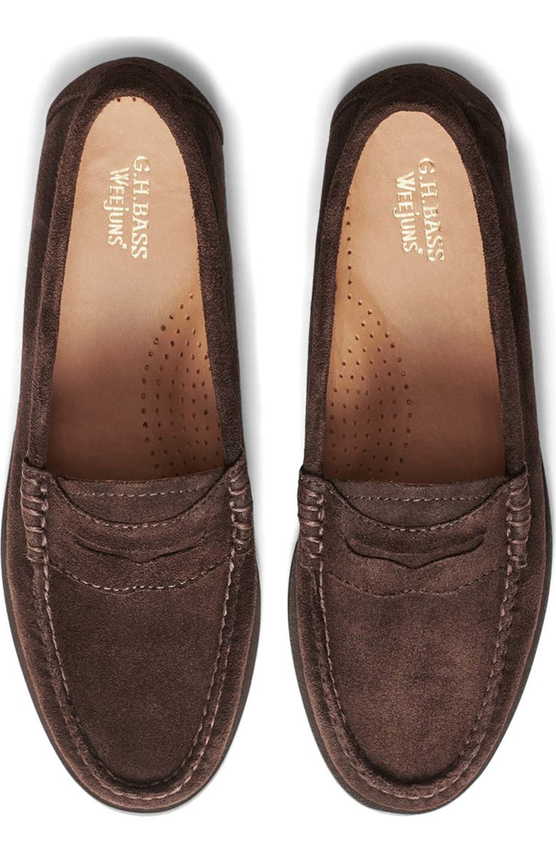 G.H.BASS Whitney Penny Loafer, Alternate, color, Chocolate Brown Suede