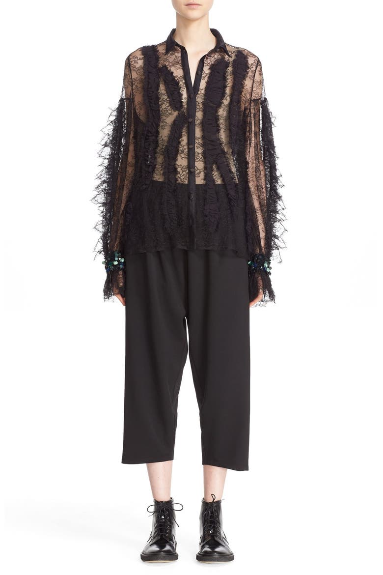 Crop Pants, Alternate, color, BLACK