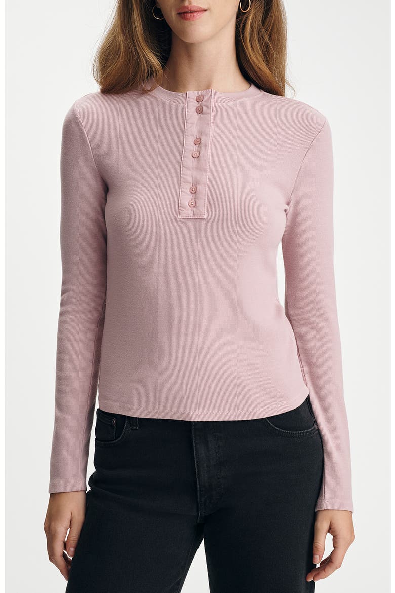 Rib Henley Top, Main, color, KEEPSAKE LILAC