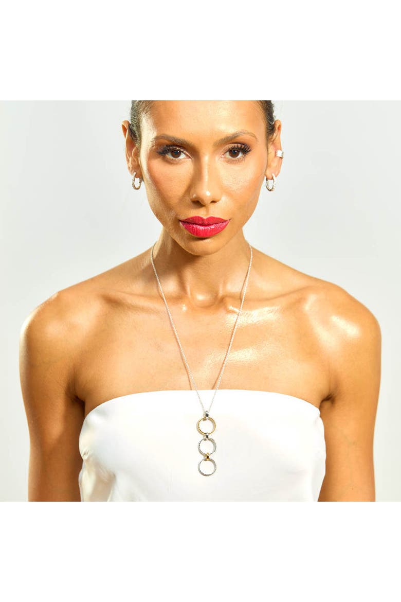 Triple Hula Multi-Finish Long Necklace, Alternate, color, Multi Color