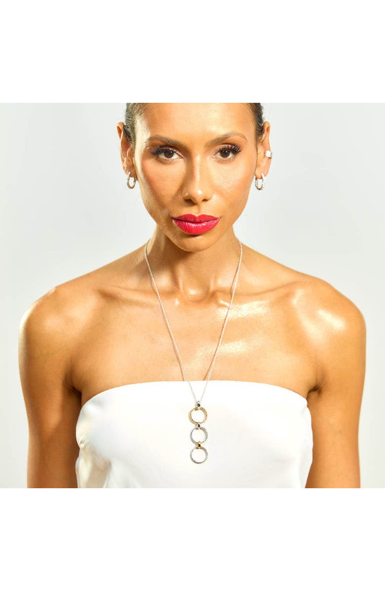 Lucy Quartermaine Triple Hula Multi-Finish Long Necklace, Alternate, color, Multi Color