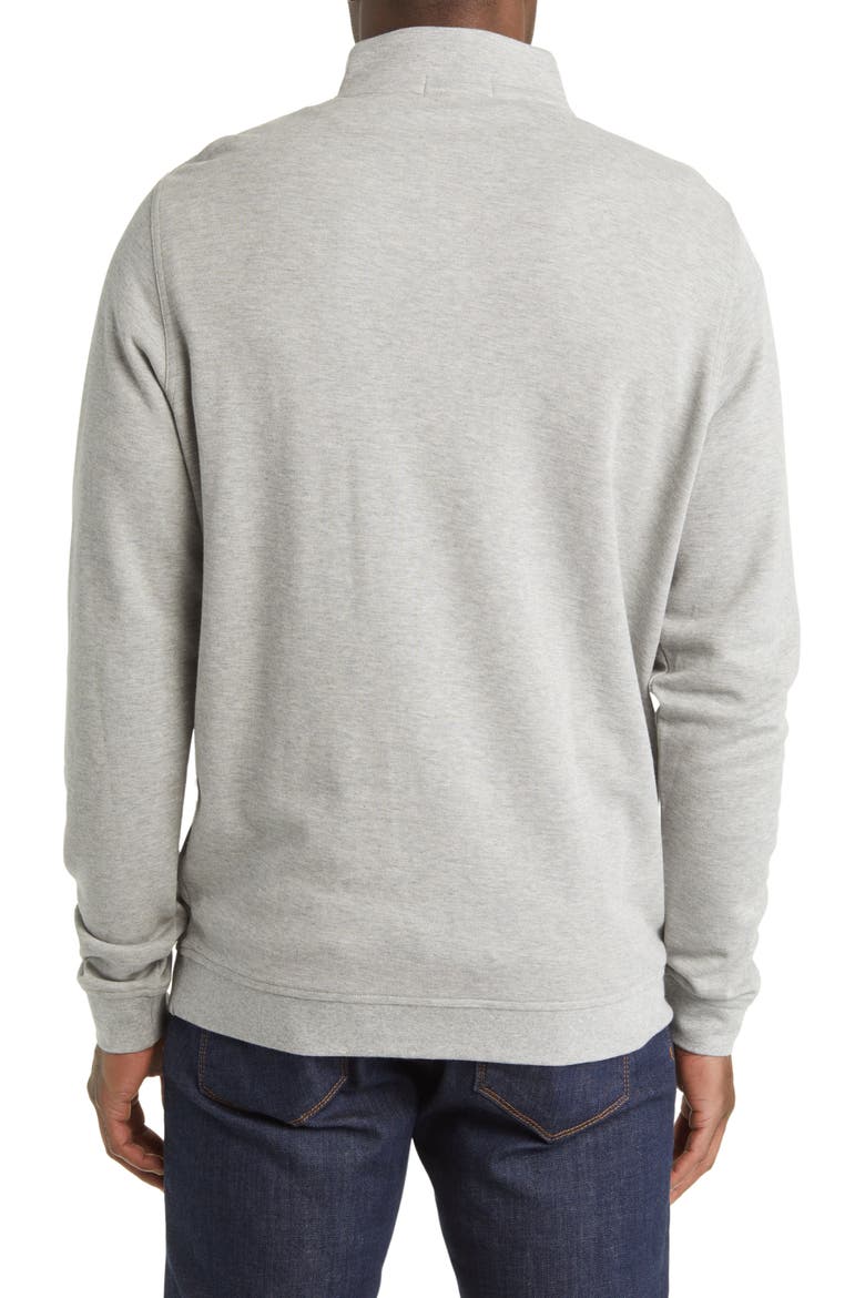 Comfort Interlock Quarter Zip Pullover, Alternate, color, LIGHT GREY