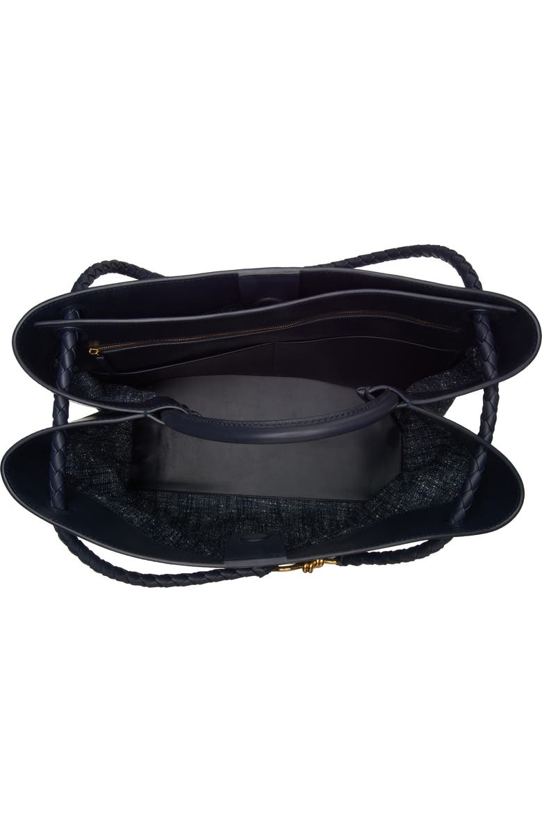 Bottega Veneta Large Andiamo Bouclé & Leather Tote, Alternate, color,